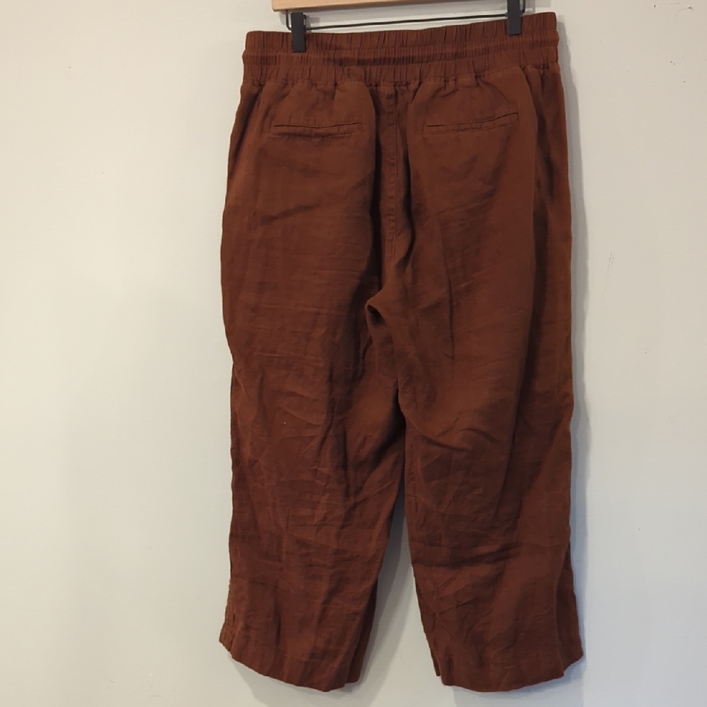 Quince Wide-Leg Drawstring Pants in Rich Brown - Picture 3 of 8